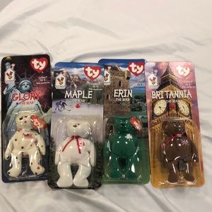 Vintage Mcdonalds Happy Meal ty Beanie Baby Bear Set